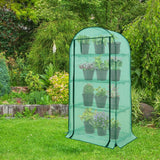 EAGLE PEAK Mini 3 Tier Greenhouse with Wire Shelves,31.5”x17.7”x63.0” - Eagle Peak Canopy and Outdoor Products