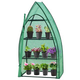 EAGLE PEAK Mini 3 Tier Greenhouse with Wire Shelves,35.4”x17.7”x63.0” - Eagle Peak Canopy and Outdoor Products