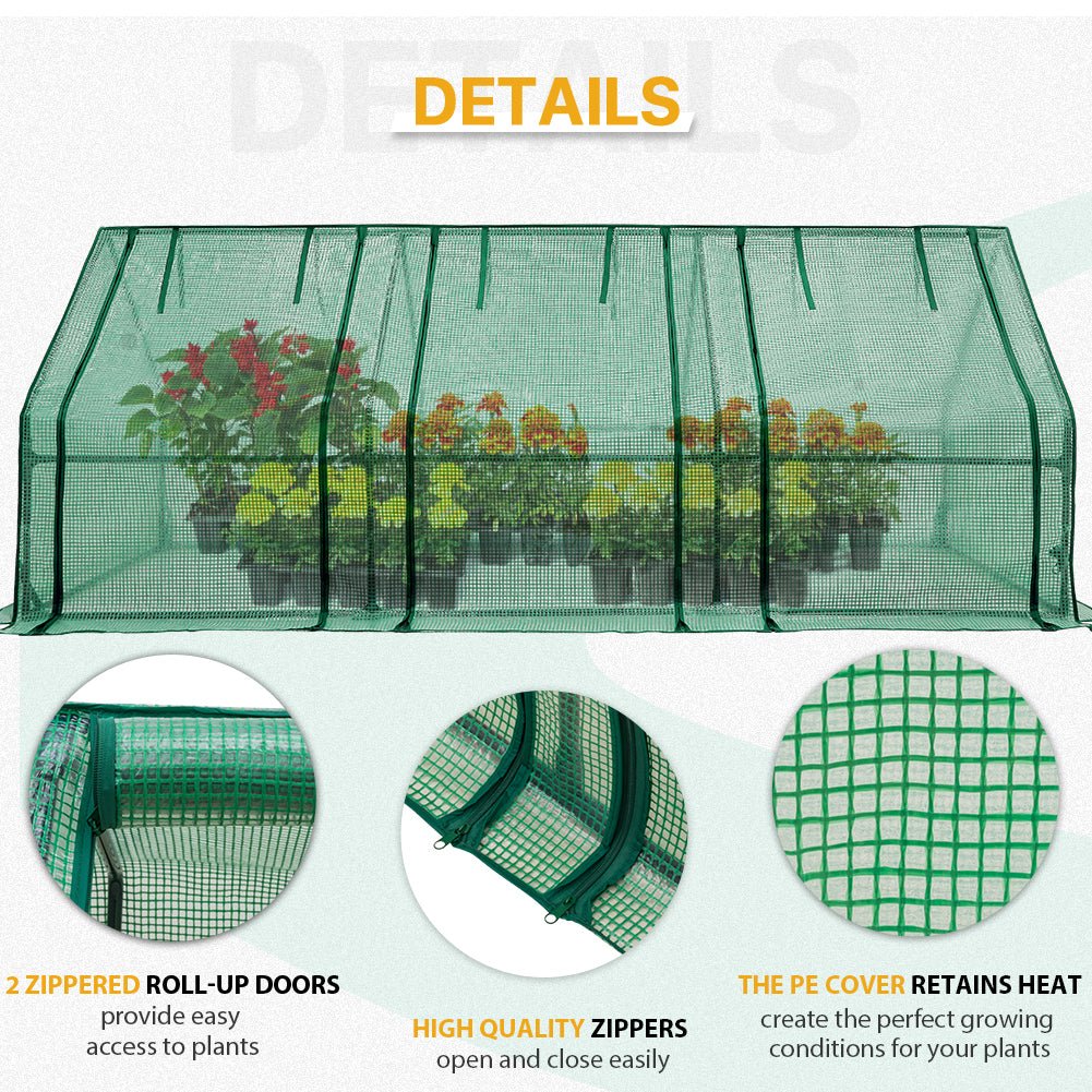 EAGLE PEAK Mini Garden Portable Greenhouse,96"x36"x36" - Eagle Peak Canopy and Outdoor Products