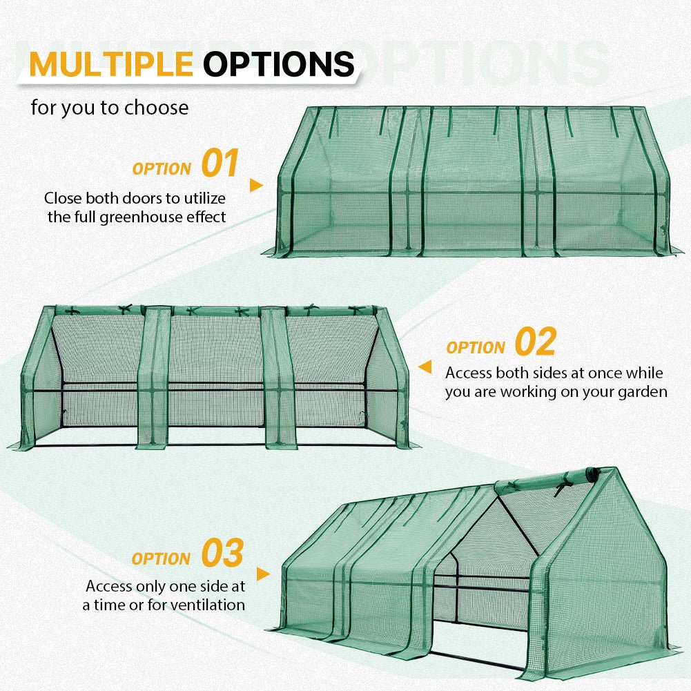 EAGLE PEAK Mini Garden Portable Greenhouse,96"x36"x36" - Eagle Peak Canopy and Outdoor Products