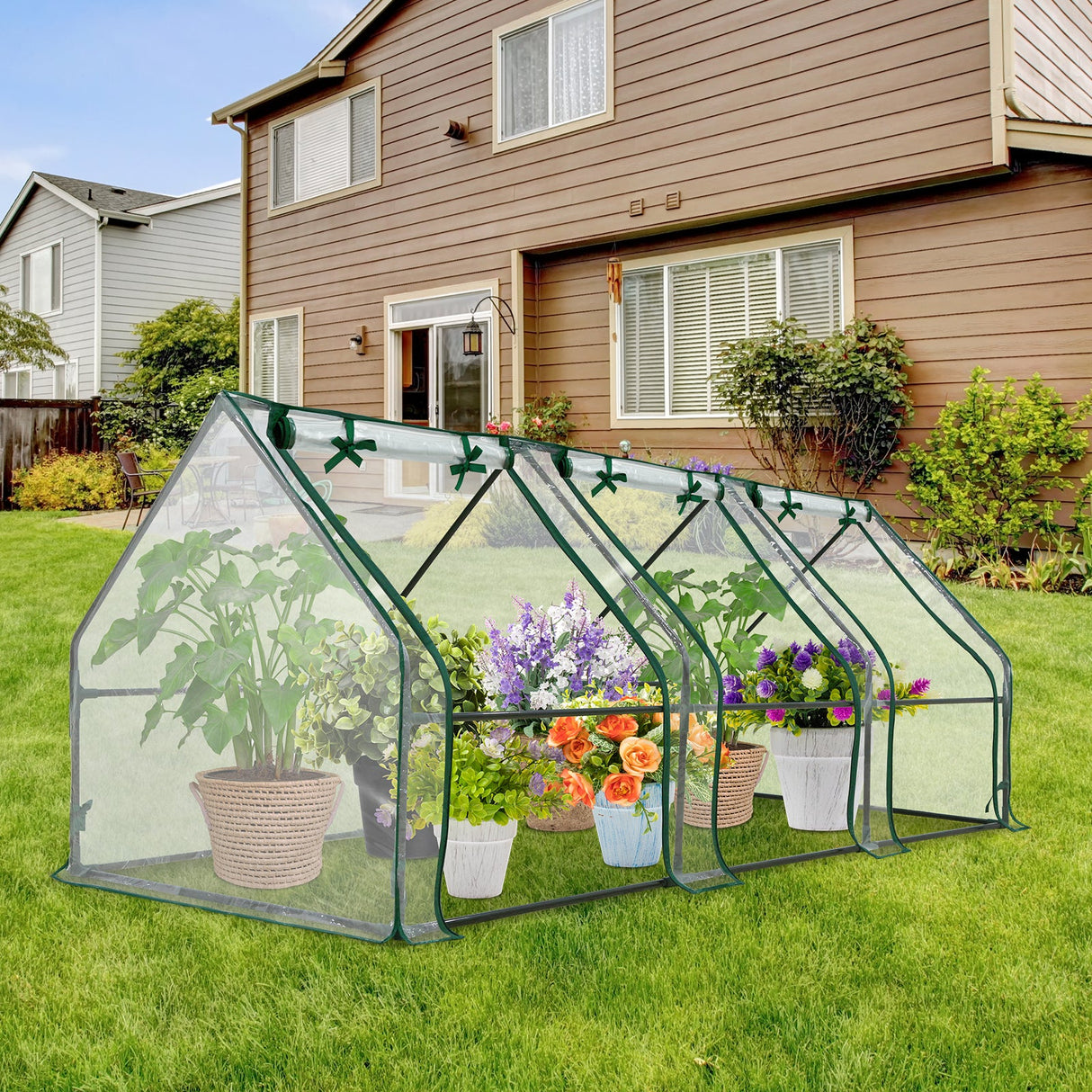 EAGLE PEAK Mini Garden Portable Greenhouse,96"x36"x36" - Eagle Peak Canopy and Outdoor Products