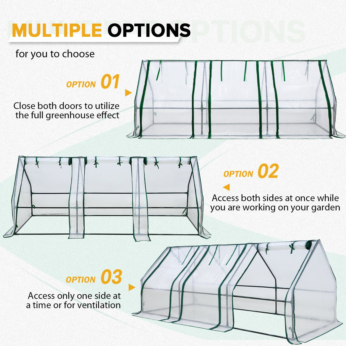 EAGLE PEAK Mini Garden Portable Greenhouse,96"x36"x36" - Eagle Peak Canopy and Outdoor Products