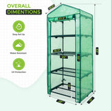 EAGLE PEAK Mini Greenhouse with Wire Shelves,27.2"x19.3"x64.2" - Eagle Peak Canopy and Outdoor Products