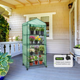 EAGLE PEAK Mini Greenhouse with Wire Shelves,4 Tier, with Wheels - Eagle Peak Canopy and Outdoor Products