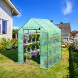 EAGLE PEAK Mini Walk - in Greenhouse 57'' x 57'' x 77'' , Green - Eagle Peak Canopy and Outdoor Products