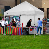 EAGLE PEAK MP100 10x10 Professional Commercial Pop Up Canopy Tent Instant MarketPlace Outdoor Canopy Easy Set - up Folding Shelter w/Zipper Attach Sunwall and 100 Sq Ft of Shade (White) - Eagle Peak Canopy and Outdoor Products