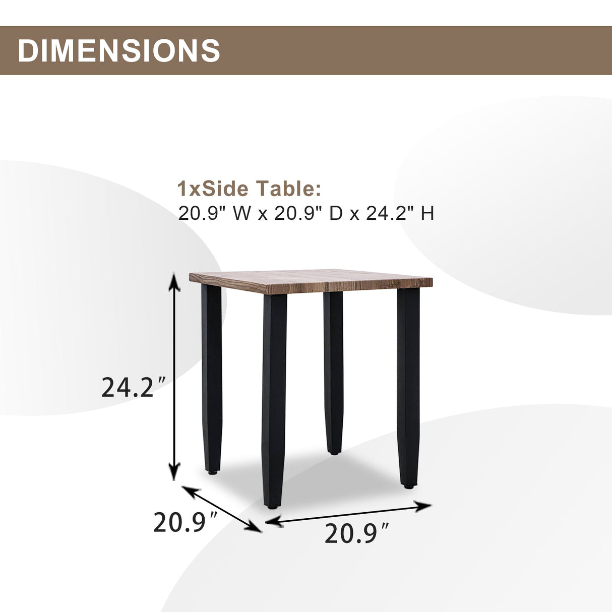 EAGLE PEAK Outdoor Side Table, Wood Grain Top - Eagle Peak Canopy and Outdoor Products