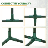 EAGLE PEAK Pack of 16pcs 4 Types Greenhouse Frame Connectors 0.63 in, PVC Pipe Joint for Flower Stands Gardening Frame Construction - Eagle Peak Canopy and Outdoor Products