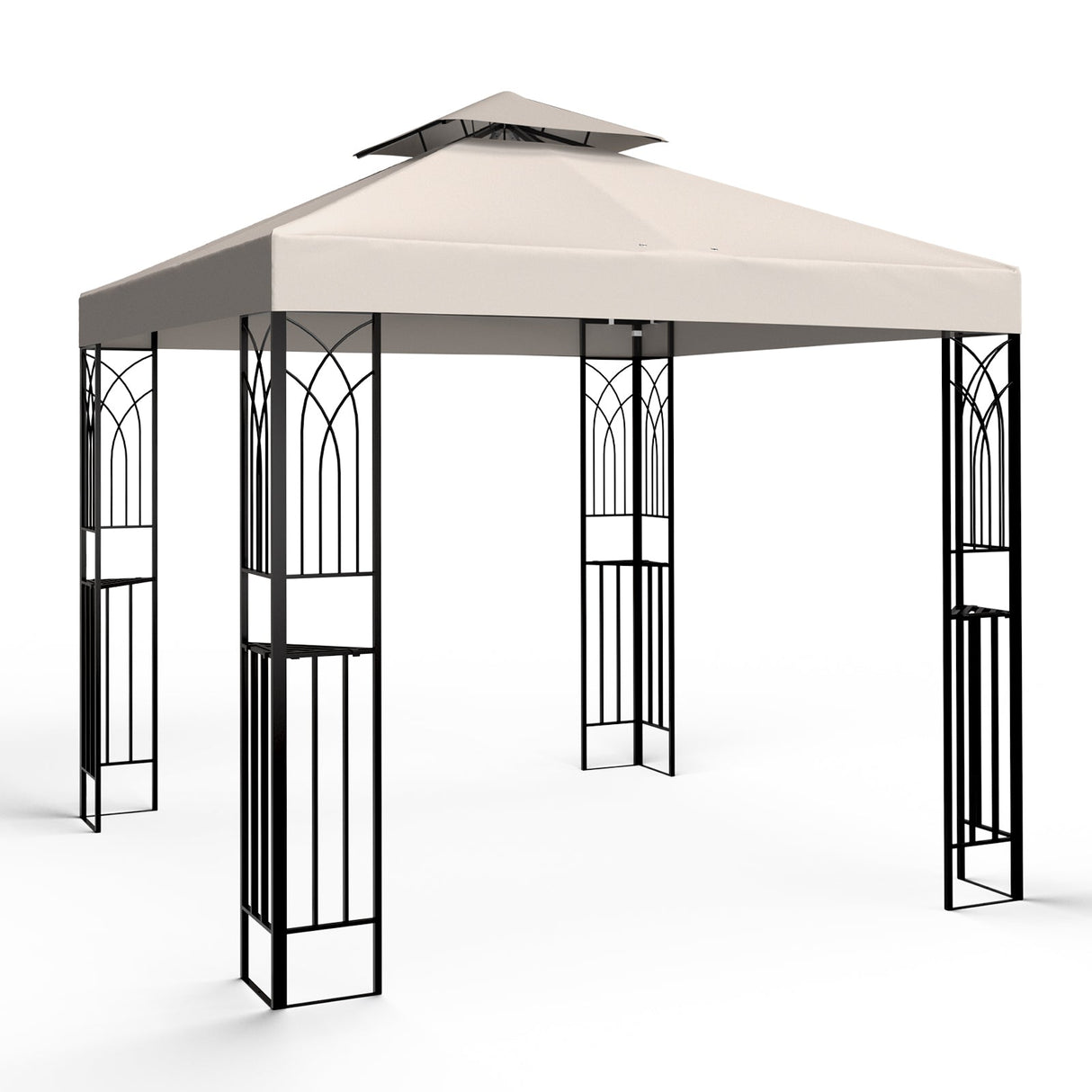 EAGLE PEAK Patio Gazebo 8x8 with Corner Shelves - Eagle Peak Canopy and Outdoor Products