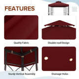 EAGLE PEAK Patio Gazebo 8x8 with Corner Shelves - Eagle Peak Canopy and Outdoor Products