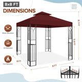 EAGLE PEAK Patio Gazebo 8x8 with Corner Shelves - Eagle Peak Canopy and Outdoor Products