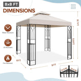 EAGLE PEAK Patio Gazebo 8x8 with Corner Shelves - Eagle Peak Canopy and Outdoor Products