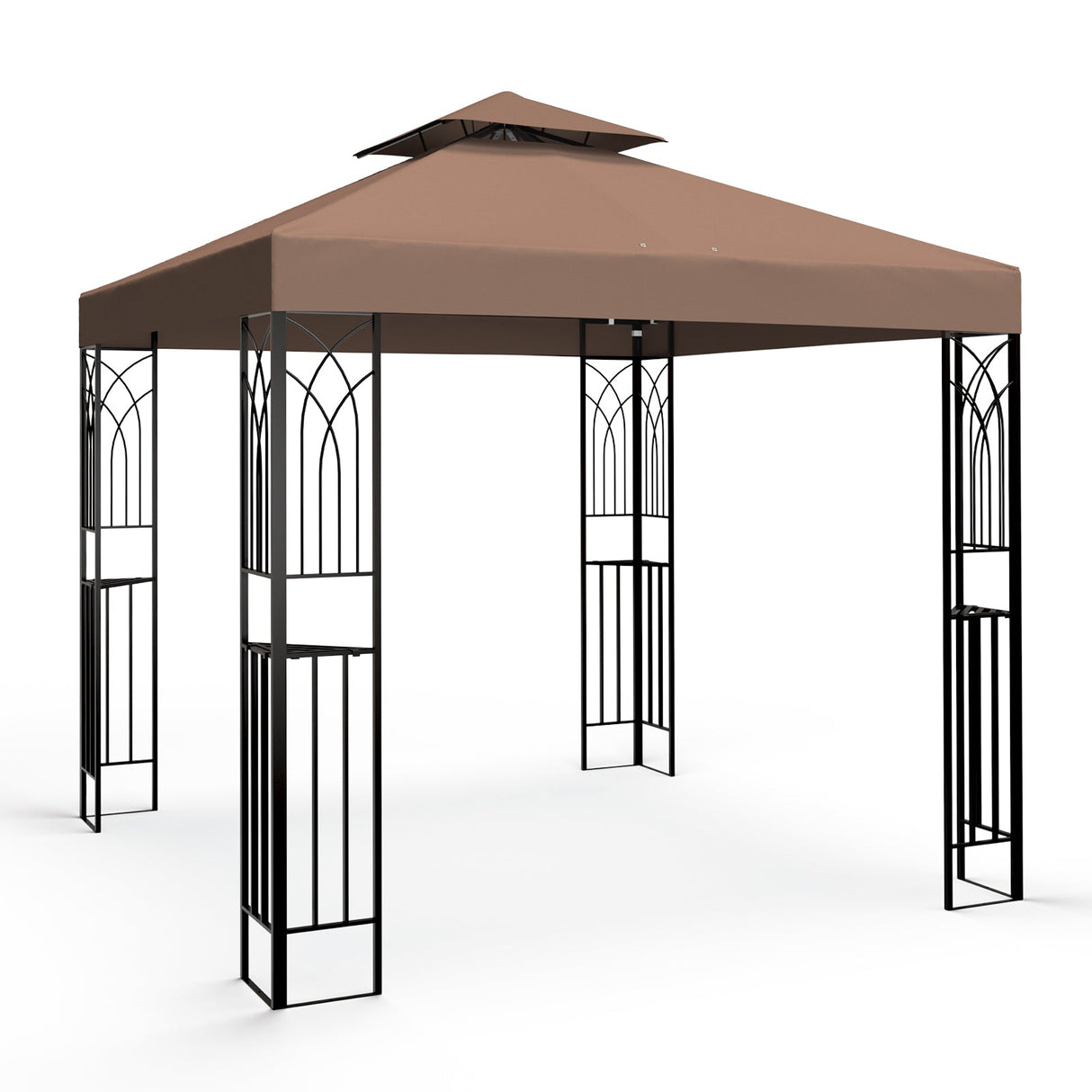 EAGLE PEAK Patio Gazebo 8x8 with Corner Shelves - Eagle Peak Canopy and Outdoor Products