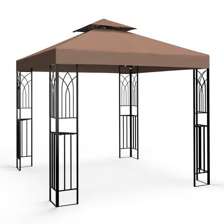 EAGLE PEAK Patio Gazebo 8x8 with Corner Shelves - Eagle Peak Canopy and Outdoor Products