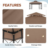 EAGLE PEAK Patio Gazebo 8x8 with Corner Shelves - Eagle Peak Canopy and Outdoor Products