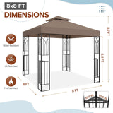 EAGLE PEAK Patio Gazebo 8x8 with Corner Shelves - Eagle Peak Canopy and Outdoor Products