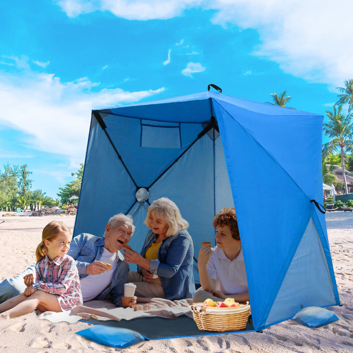 EAGLE PEAK Pop Up Beach Tent, Portable Sun Shelter - Eagle Peak Canopy and Outdoor Products