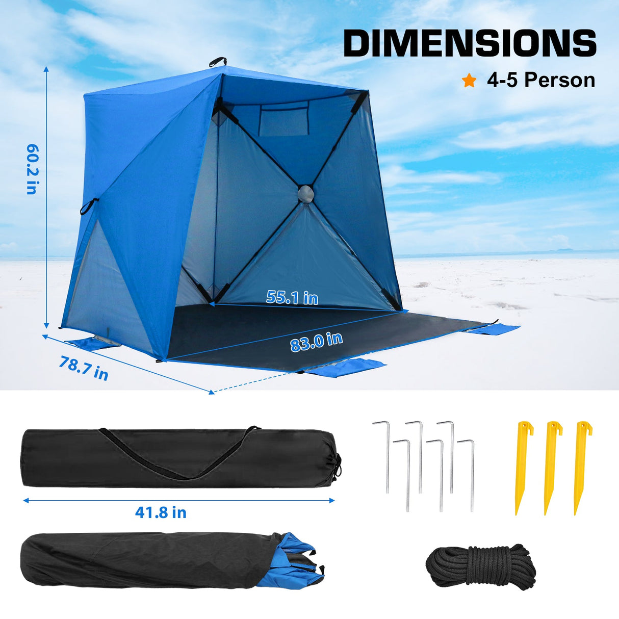 EAGLE PEAK Pop Up Beach Tent, Portable Sun Shelter - Eagle Peak Canopy and Outdoor Products