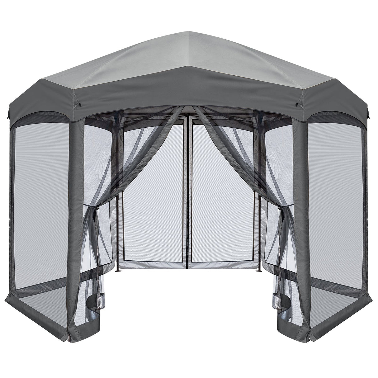 EAGLE PEAK Pop - Up Camping 6 Sided (6x6x6) Gazebo w/ Mosquito Netting Easy Center Canopy Shelter Instant Tent - Eagle Peak Custom Canopy Tent