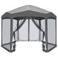 EAGLE PEAK Pop - Up Camping 6 Sided (6x6x6) Gazebo w/ Mosquito Netting Easy Center Push Canopy Shelter Instant Setup Outdoor Screen Ten - Eagle Peak Canopy and Outdoor Products