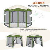 EAGLE PEAK Pop - Up Camping 6 Sided (6x6x6) Gazebo w/ Mosquito Netting Easy Center Push Canopy Shelter Instant Setup Outdoor Screen Ten - Eagle Peak Canopy and Outdoor Products