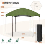 EAGLE PEAK Pop - Up Camping 6 Sided (6x6x6) Gazebo w/ Mosquito Netting Easy Center Push Canopy Shelter Instant Setup Outdoor Screen Ten - Eagle Peak Canopy and Outdoor Products