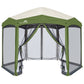 EAGLE PEAK Pop - Up Camping 6 Sided (6x6x6) Gazebo w/ Mosquito Netting Easy Center Push Canopy Shelter Instant Setup Outdoor Screen Ten - Eagle Peak Canopy and Outdoor Products