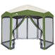 EAGLE PEAK Pop - Up Camping 6 Sided (6x6x6) Gazebo w/ Mosquito Netting Easy Center Push Canopy Shelter Instant Setup Outdoor Screen Ten - Eagle Peak Canopy and Outdoor Products