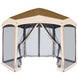 EAGLE PEAK Pop - Up Camping 6 Sided (6x6x6) Gazebo w/ Mosquito Netting Easy Center Push Canopy Shelter Instant Setup Outdoor Screen Ten - Eagle Peak Canopy and Outdoor Products