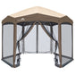 EAGLE PEAK Pop - Up Camping 6 Sided (6x6x6) Gazebo w/ Mosquito Netting Easy Center Push Canopy Shelter Instant Setup Outdoor Screen Ten - Eagle Peak Canopy and Outdoor Products