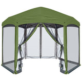 EAGLE PEAK Pop - Up Camping 6 Sided (6x6x6) Gazebo w/ Mosquito Netting Easy Center Push Canopy Shelter Instant Setup Outdoor Screen Ten - Eagle Peak Canopy and Outdoor Products