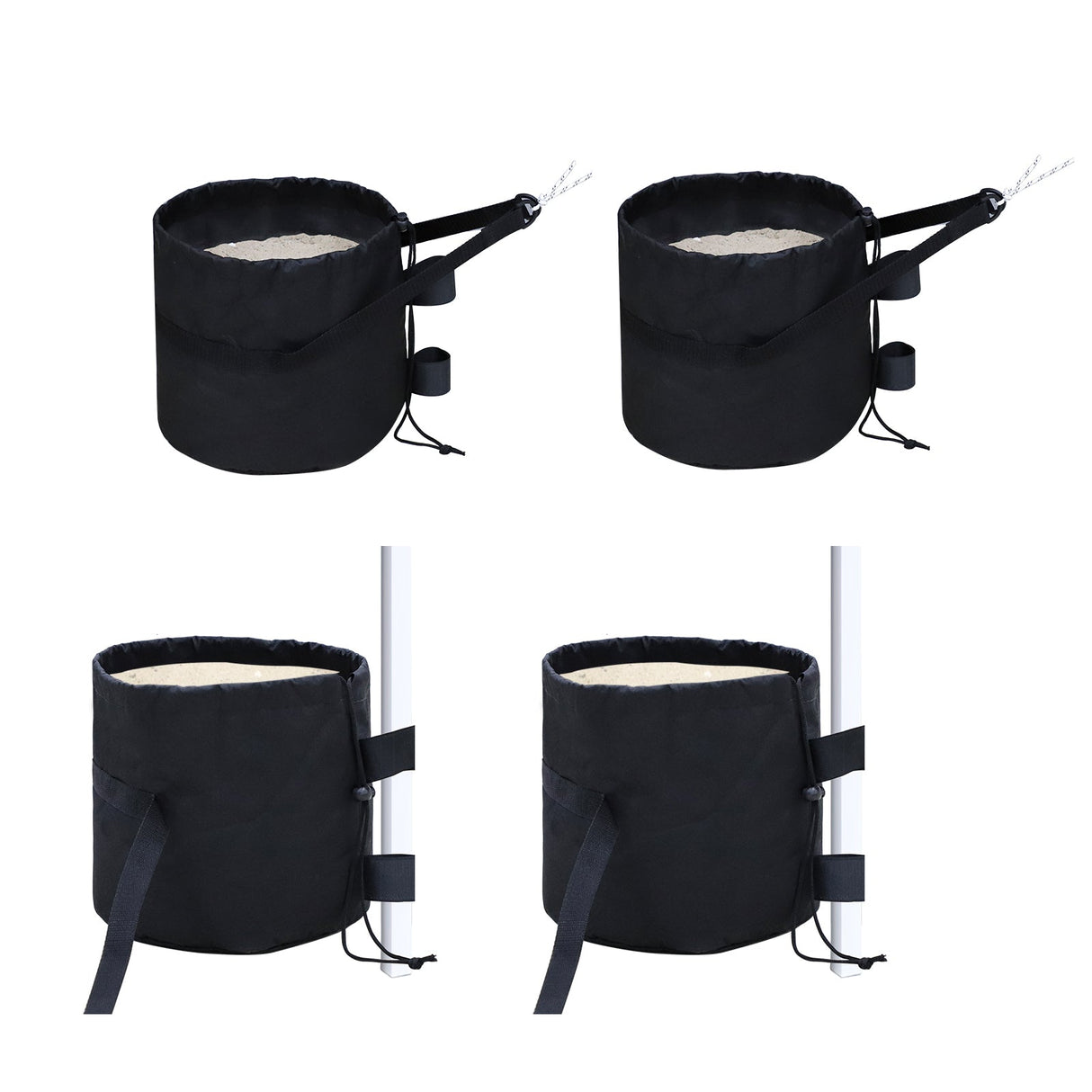 EAGLE PEAK Pop up Canopy Tent Weight Bags 160 lbs Pack of 4, Black - Eagle Peak Custom Canopy Tent