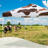 EAGLE PEAK Pop Up Canopy Tent with Wheeled Carry Bag, 8 Stakes, 4 Ropes, 4 Weight Bags, 10x10 ft, 100sqft of Shade, Brown Cow Print - Eagle Peak Canopy and Outdoor Products