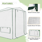 EAGLE PEAK Replacement Cover for 8x6 Portable Walk - in Greenhouse (Frame Not Included) (GH48 - AZ - SP017) - Eagle Peak Canopy and Outdoor Products