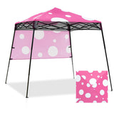 Eagle Peak SHADE GRAPHIX 8x8 Day Tripper Pop Up Canopy Tent with Backpack (Pink Mushroom Top) - Eagle Peak Canopy and Outdoor Products