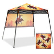 Eagle Peak SHADE GRAPHiX Day 8x8 Tripper Pop Up Canopy Tent with Digital Printed Cowboy - Eagle Peak Canopy and Outdoor Products