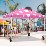 Eagle Peak SHADE GRAPHiX Easy Setup 10x10 Pop Up Canopy Tent (Pink Mushroom Top) - Eagle Peak Canopy and Outdoor Products