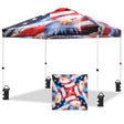 Eagle Peak SHADE GRAPHiX Easy Setup 10x10 Pop Up Canopy Tent with Digital Printed American Icon Top - Eagle Peak Canopy and Outdoor Products