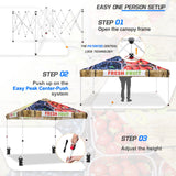 Eagle Peak SHADE GRAPHiX Easy Setup 10x10 Pop Up Canopy Tent with Digital Printed Fruit - Eagle Peak Custom Canopy Tent