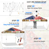 Eagle Peak SHADE GRAPHiX Easy Setup 10x10 Pop Up Canopy Tent with Digital Printed Fruit - Eagle Peak Canopy and Outdoor Products