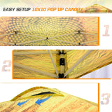 Eagle Peak SHADE GRAPHiX Easy Setup 10x10 Pop Up Canopy Tent with Digital Printed Sun Flower Top - Eagle Peak Canopy and Outdoor Products