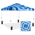 Eagle Peak SHADE GRAPHiX Easy Setup 10x10 Pop Up Canopy Tent with Digital Printed Tie Dye Top - Eagle Peak Canopy and Outdoor Products