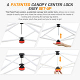 Eagle Peak SHADE GRAPHiX Slant Leg 10x10 Easy Setup Pop Up Canopy Tent (Orange Mushroom Top) - Eagle Peak Custom Canopy Tent