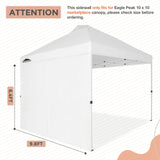 EAGLE PEAK Sunwall / Sidewall for 10 x 10 ft Commercial Pop Up Canopy Tent MarketPlace Canopy only, 1 Sidewall, White / Blue / Green - Eagle Peak Canopy and Outdoor Products