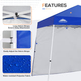 EAGLE PEAK Sunwall / Sidewall for 10x10 Slant Leg Canopy Only, 1 Sidewall, White/Blue - Eagle Peak Canopy and Outdoor Products