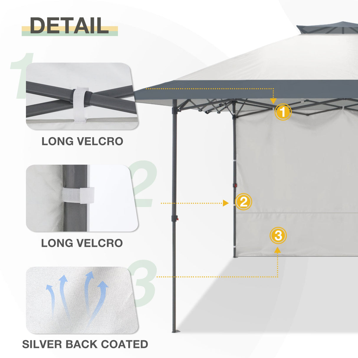 EAGLE PEAK Sunwall / Sidewall for 13x13 ft Straight Leg Canopy only, Privacy Panel for Gazebo Tent, 1 Pack Sidewall Only - Eagle Peak Canopy and Outdoor Products