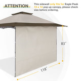 EAGLE PEAK Sunwall / Sidewall for 13x13 ft Straight Leg Canopy only, Privacy Panel for Gazebo Tent, 1 Pack Sidewall Only - Eagle Peak Canopy and Outdoor Products