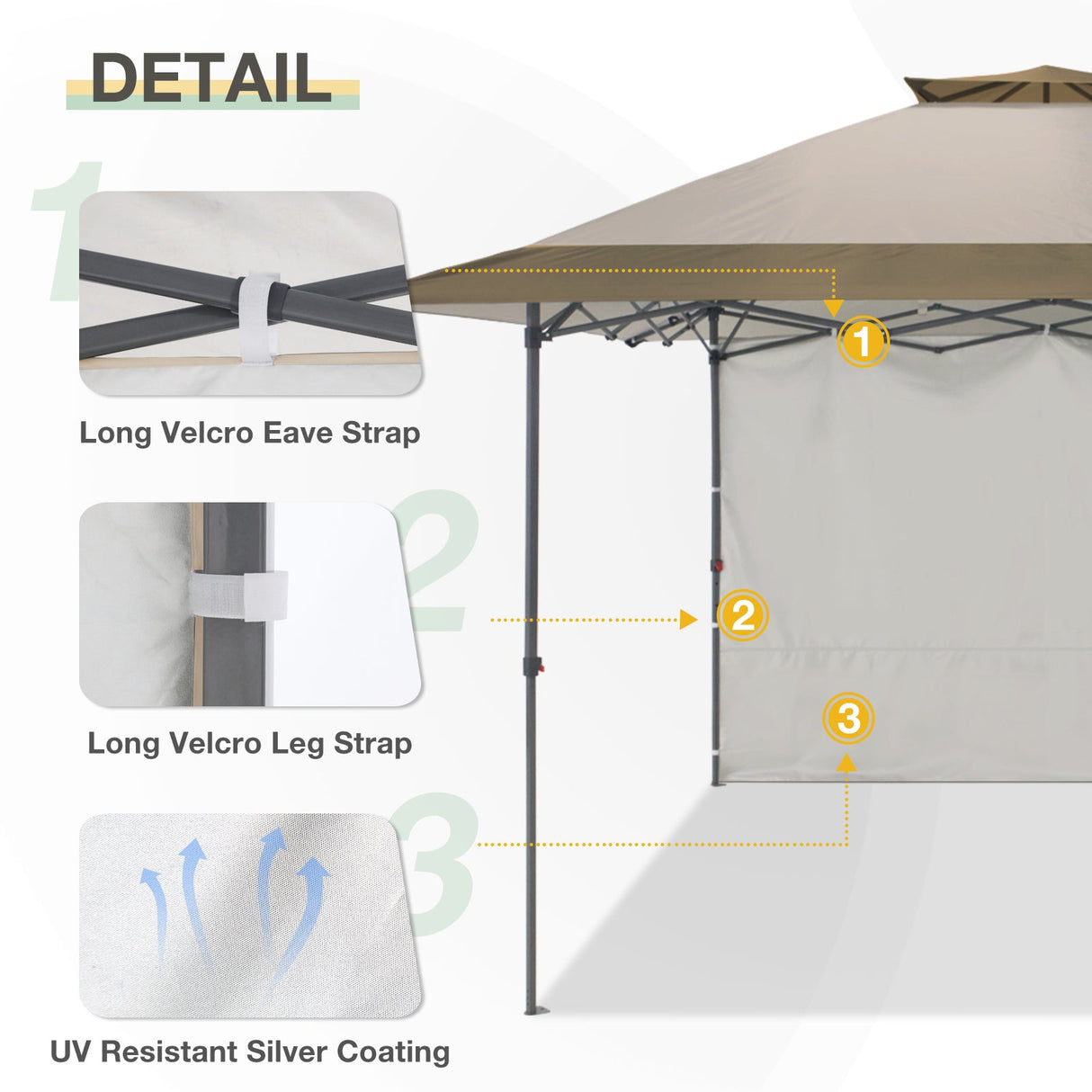 EAGLE PEAK Sunwall / Sidewall for 13x13 ft Straight Leg Canopy only, Privacy Panel for Gazebo Tent, 1 Pack Sidewall Only - Eagle Peak Canopy and Outdoor Products