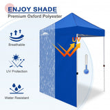 EAGLE PEAK Sunwall / Sidewall for 5x5 ft Straight Leg Canopy only, 1 Sidewall, White / Blue - Eagle Peak Canopy and Outdoor Products