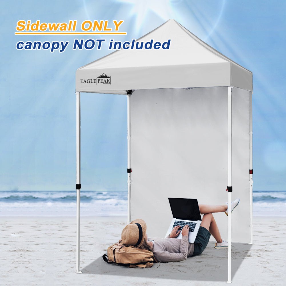 EAGLE PEAK Sunwall / Sidewall for 5x5 ft Straight Leg Canopy only, 1 Sidewall, White / Blue - Eagle Peak Canopy and Outdoor Products